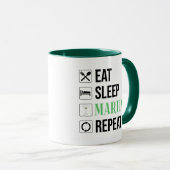 Mug Manger. Dormir. Martinis. Répéter. (Devant droit)