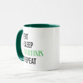 Mug Manger. Dormir. Martinis. Répéter. (Devant gauche)