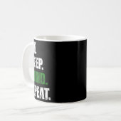 Mug Manger Dormir Meuler Répéter Cadeau de Skateboard (Devant gauche)