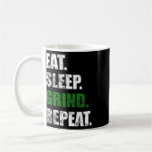 Mug Manger Dormir Meuler Répéter Cadeau de Skateboard (Gauche)