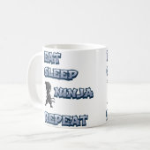 Mug Manger, Dormir, Ninja, Répéter (Devant gauche)