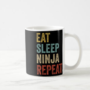 Mug Manger Dormir Ninja Répéter Drôle Karaté Tenue Nin
