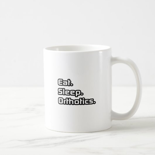 Mug Manger. Dormir. Orthotique. (Droite)