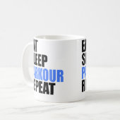 Mug Manger Dormir Parkour Répéter (Devant gauche)