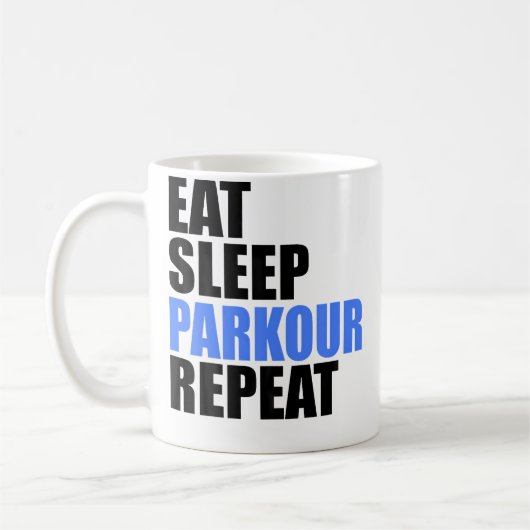 Mug Manger Dormir Parkour Répéter (Gauche)