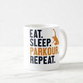 Mug Manger Dormir Parkour Répéter Entraînement Mur Cou (Devant droit)
