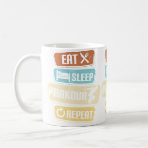 Mug Manger Dormir Parkour Répéter Parkour