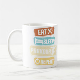 Mug Manger Dormir Parkour Répéter Parkour