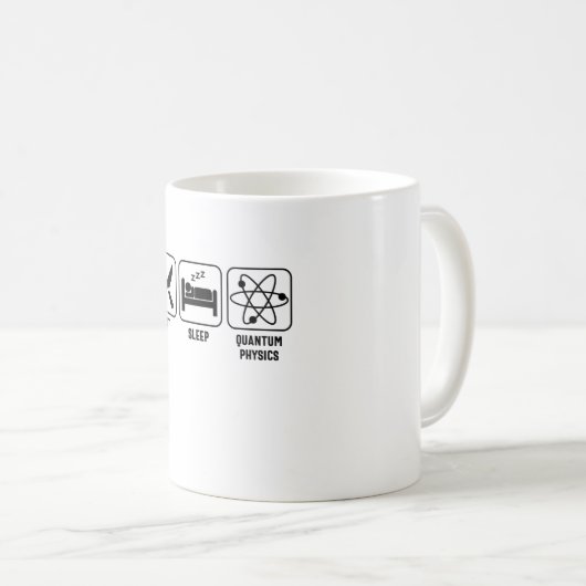 Mug Manger. Dormir. Physique quantique (Devant droit)