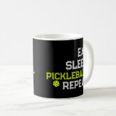 Mug Manger Dormir Pickleball Répéter Drôle  (Devant droit)