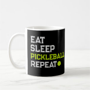 Mug Manger Dormir Pickleball Répéter Drôle 