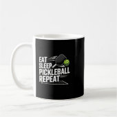 Mug Manger dormir pickleball répéter joueur drôle (Gauche)