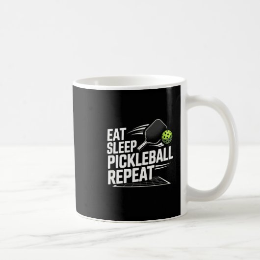 Mug Manger dormir pickleball répéter joueur drôle (Droite)