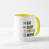 Mug Manger. Dormir. Pina Coladas. Répéter. (Devant droit)