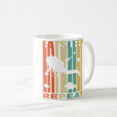 Mug Manger Dormir Plongée en Scaphandre Répéter Plonge (Devant droit)