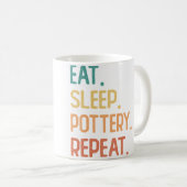 Mug Manger Dormir Poterie Répéter (Devant droit)