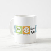 Mug Manger dormir, pratiquer le droit (Devant gauche)