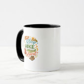 Mug Manger Dormir Randonnée Répéter – Tee-shirt de ran (Devant gauche)