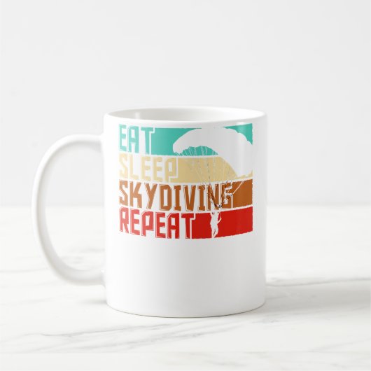 Mug Manger Dormir Répéter Saut en parachute (Gauche)