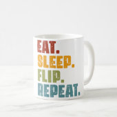 Mug Manger Dormir Retourner Répéter - Gymnastique Drôl (Devant droit)