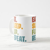 Mug Manger Dormir Retourner Répéter - Gymnastique Drôl (Devant gauche)