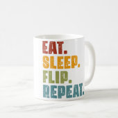 Mug Manger Dormir Retourner Répéter - Gymnastique Drôl (Devant droit)