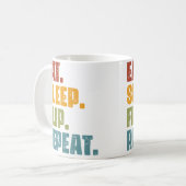Mug Manger Dormir Retourner Répéter - Gymnastique Drôl (Devant gauche)