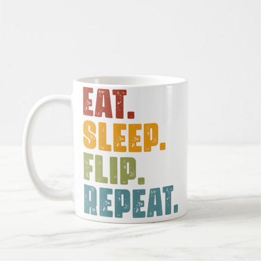 Mug Manger Dormir Retourner Répéter - Gymnastique Drôl (Gauche)
