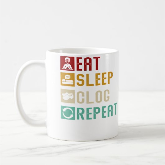 Mug Manger Dormir Sabot Répéter Filles de danse de sab (Gauche)