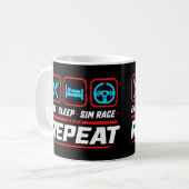 Mug Manger dormir sim course répéter pour les fans de (Devant gauche)