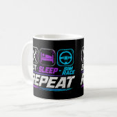 Mug Manger dormir sim course répéter pour les fans de (Devant gauche)