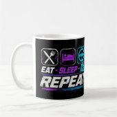 Mug Manger dormir sim course répéter pour les fans de (Gauche)