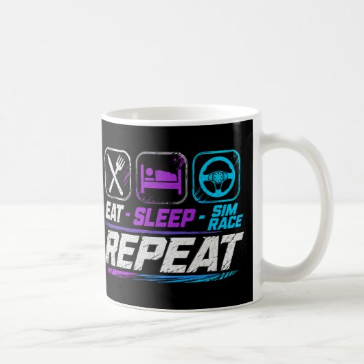 Mug Manger dormir sim course répéter pour les fans de (Droite)