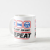 Mug Manger dormir sim course répéter pour les fans de (Devant gauche)