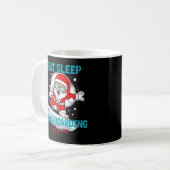 Mug Manger Dormir Snowboard Répéter Fête de Noël Cool (Devant gauche)