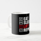 Mug Manger Dormir Soulever Répéter (Devant gauche)