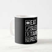 Mug Manger Dormir Tarif Répéter Drôle Tarif Trump (Devant gauche)