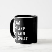 Mug Manger Dormir Train Répéter Train à Vapeur Amoureu (Devant gauche)