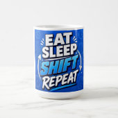 Mug Manger Dormir Travailler Répéter – Travail Acharné (Centre)