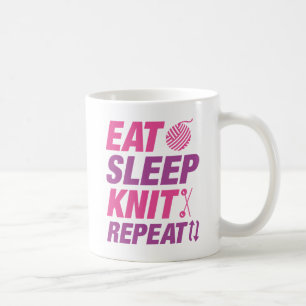 Mug Manger Dormir Tricoter Répéter