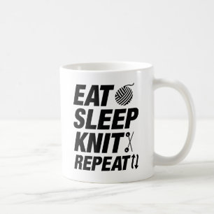 Mug Manger Dormir Tricoter Répéter