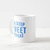 Mug Manger Dormir Tweeter Répéter (Devant gauche)