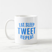 Mug Manger Dormir Tweeter Répéter (Gauche)