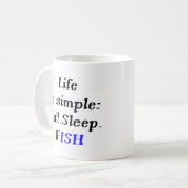 Mug manger du poisson de sommeil (Devant gauche)