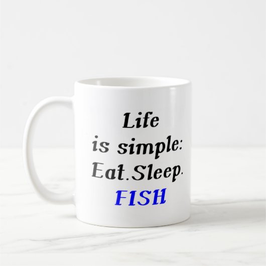 Mug manger du poisson de sommeil (Gauche)