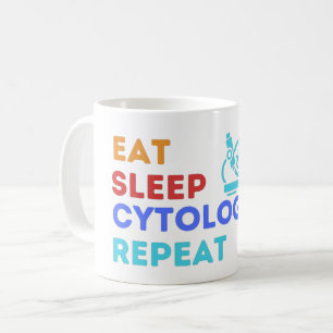 Mug MANGER LA CYTOLOGIE DU SOMMEIL RÉPÉTER - #lablife 