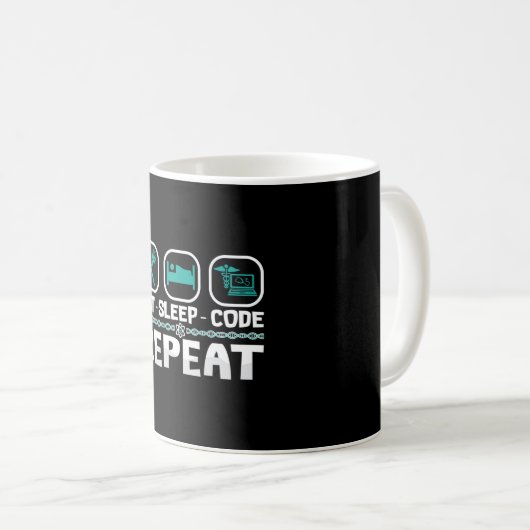 Mug Manger le code de veille Répéter le code de code I (Devant droit)