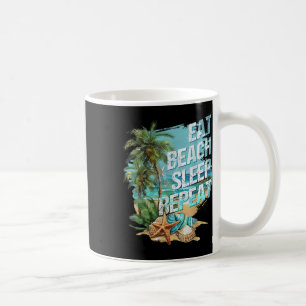 Mug Manger Plage de sommeil Répéter Vacances d'été Tro