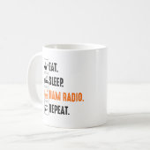 Mug Manger Sleep Amateur Ham Radio (Devant gauche)