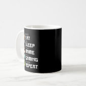 Mug Manger Sleep Anime Jeu Répétition Kawaii Otaku Ani (Devant gauche)